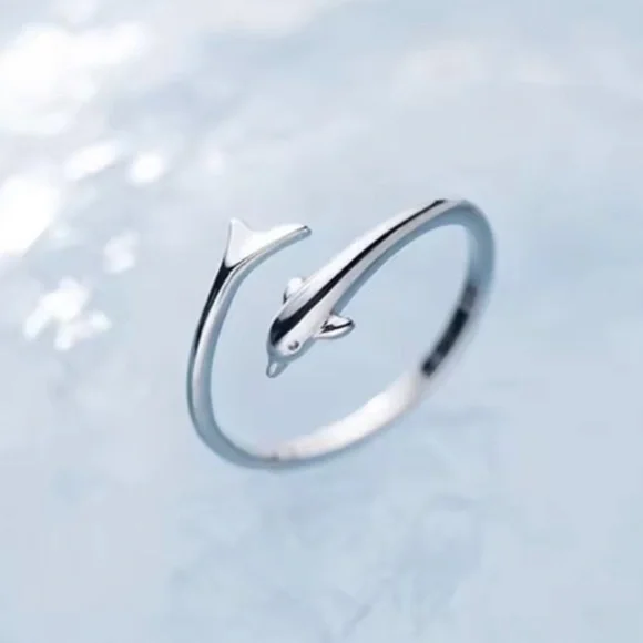 NWOT Sterling Silver 925 Dolphin Ring - Picture 1 of 2